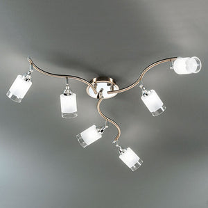 6 Light semi flush adjustable ceiling light - Bronze (0194CAMSPOT8776)