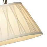 1 Light floor lamp Antique Brass complete with Ivory Pleated Shade (0183SUF4975)