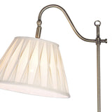 1 Light floor lamp Antique Brass complete with Ivory Pleated Shade (0183SUF4975)