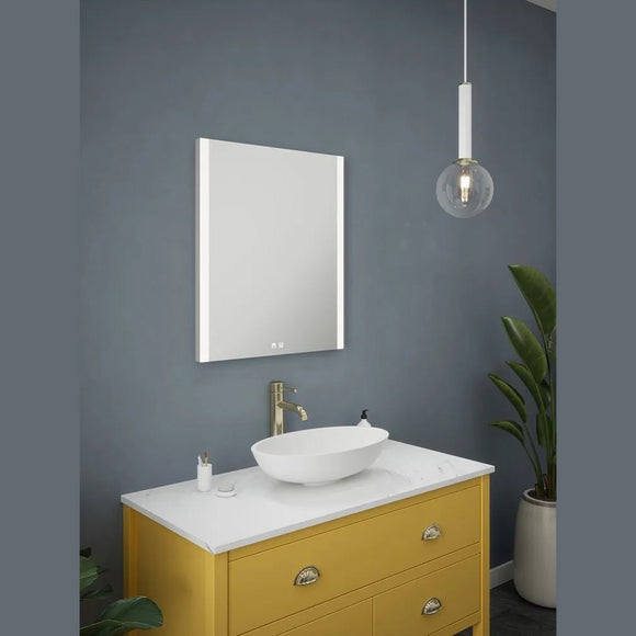 Tunable LED Bathroom Mirror with bluetooth speaker 600 x 800 mm IP44 Dimmable Demister (1356HAMSY9016S)