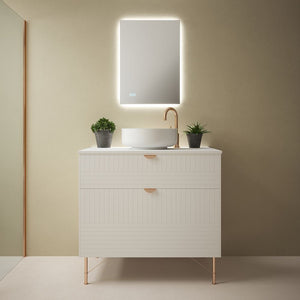 Tunable LED Bathroom Mirror 500 x 700 mm IP44 Dimmable Demister (1356HALSY9029)