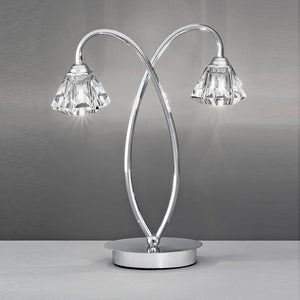 2 Light Table Lamp in Chrome (0194TWITL974)