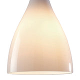 1 Light Pendant in polished chrome with a white glass shade. (0183TON862)