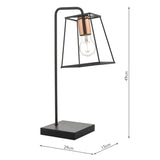 Table Lamp Black & Copper (0183TOW4122)