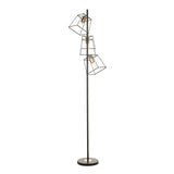 3 Light Floor Lamp Matt Black Copper (0183TOW4922)