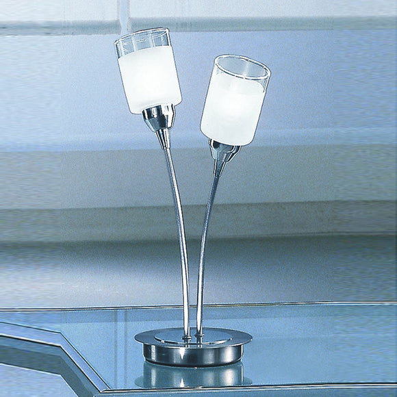 2 Light Table Lamp - Satin Silver (0194CAMTP94022)