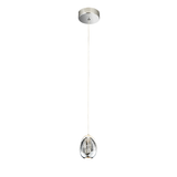 1 Light LED Ceiling Pendant in Polished Chrome and Clear Glass (1476TERMD1300)