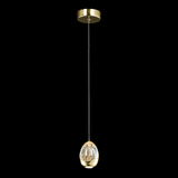 1 Light LED Ceiling Pendant in Gold and Clear Glass (1476TERMD1300)