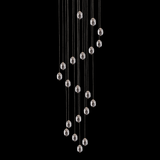 20 Light LED Ceiling Pendant in Polished Chrome and Clear Glass (1476TERMD1300)