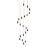 20 Light LED Ceiling Pendant in Polished Chrome and Clear Glass (1476TERMD1300)