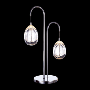 LED 2 Light Table Lamp in Polished Chrome and Clear Glass Finish (1476TERMT1300)