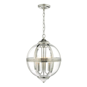 3 Light Indoor Lantern Polished Nickel and Glass (0183VAN0338)