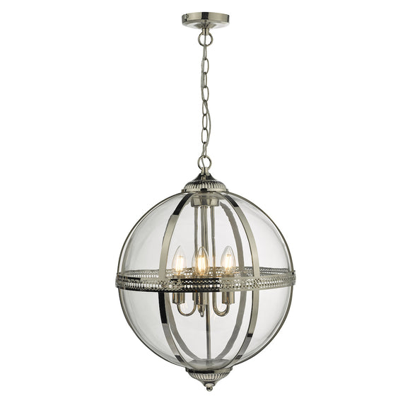 5 Light Indoor  Lantern Polished Nickel and Glass (0183VAN0538)