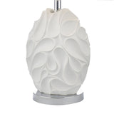 Textured Table Lamp White complete With white Shade (0183ZAC412)
