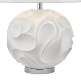 Textured Table Lamp White complete With white Shade (0183ZAC432)