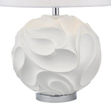 Textured Table Lamp White complete With white Shade (0183ZAC432)
