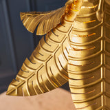 Single Pendant with Gold Painted Leaf Design (0711LEA93875)
