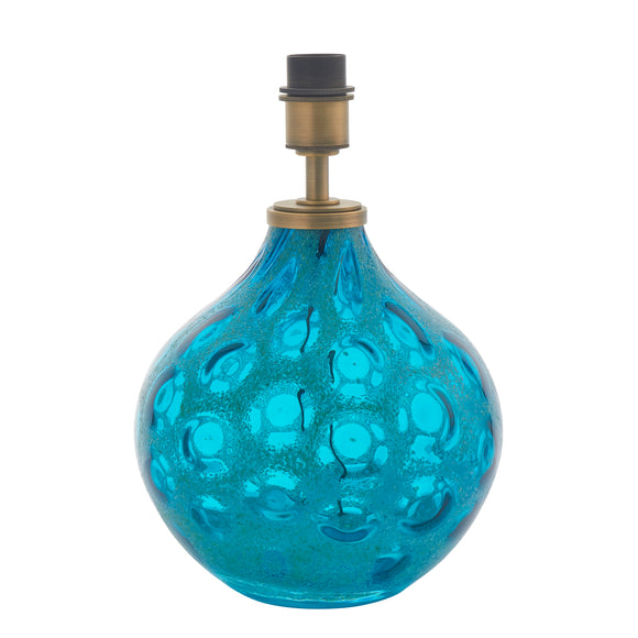 Teal tinted glass base Table Lamp (Base Only) (071191187)