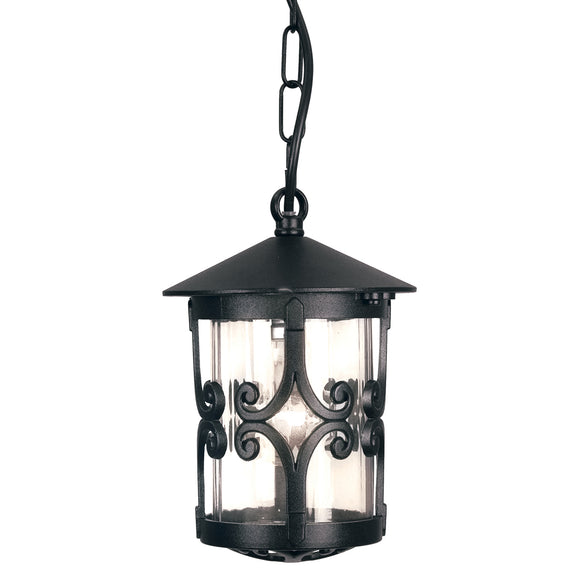 1 Light Porch Chain Lantern - Black (0178HERBL13B)