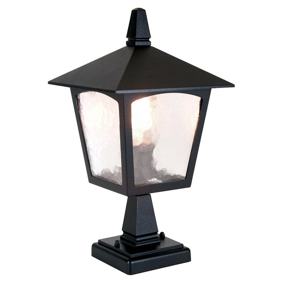 Traditional Outdoor Pedestal lantern  - Black  (0178YORBL7)