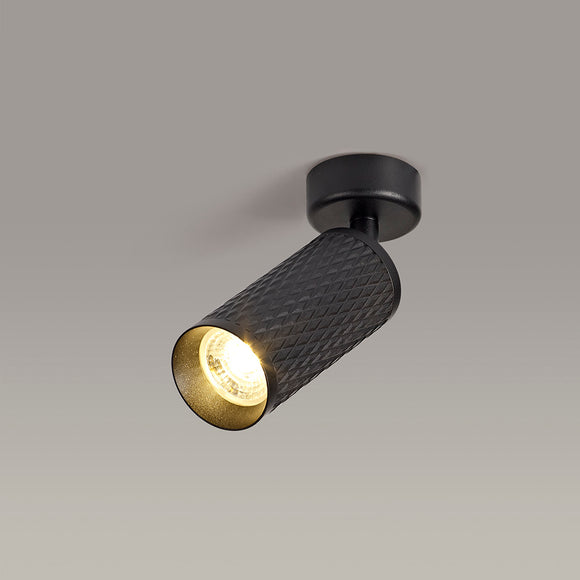 Adjustable Surface Mounted Ceiling/Wall Spot Light in Sand Black (BUSTER120B)