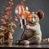 Koala vintage silver table lamp (0711ANI95081)