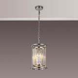 1 Light Dual Pendant in Polished Nickel with Clear Crystals (1230CHA80A)