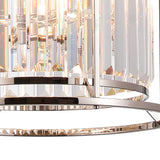 6 Light 2 Tier Pendant in Polished Nickel with Clear Crystals (1230CHA80E)