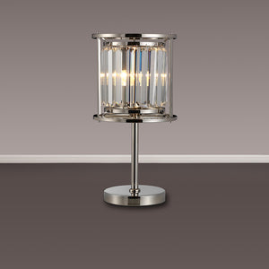 1 Light Table Lamp in Polished Nickel with Clear Crystals (1230CHA80L)