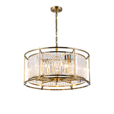 8 Light Dual Pendant in Antique Brass with Clear Crystals (1230CHA80D)