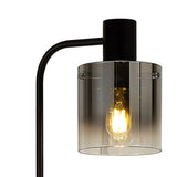 1 Light Floor Lamp, Black / Smoke Fade Glass (1230CHE22B)