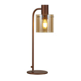 1 Light Table Lamp, Mocha / Amber Glass (1230CHE22C)