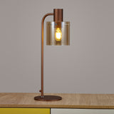 1 Light Table Lamp, Mocha / Amber Glass (1230CHE22C)