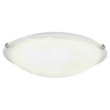 3 light Flush Fitting 40 cm diameter Frosted Alabaster Glass with Polished Chrome details (1230CLED0390)