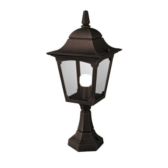 Traditional Outdoor Pedestal lantern  - Black  (0178CHACP4)