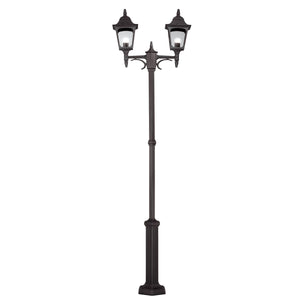 2 light Traditional Outdoor Post  - 230cm - Black (0178CHACP8)