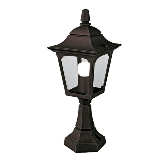 Traditional Outdoor Pedestal Mini lantern  - Black  (0178CHACPM4)
