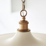 1 Light Pendant in Matt Warm White with Satin Brass details (0711DES99999)