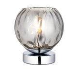 1 light Table Lamp in Polished Chrome with Smoked Glass (0711DIM97976)