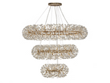 3 Tier Pendant 74 Light G9 French Gold/Crystal - Item Weight: 37.6kg (1230FIE101B)