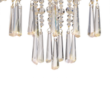 Genevieve Semi-Flush With Ivory Cream Shade 6 Light E14 French Gold/Crystal (1230IL31757)