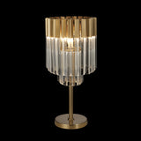 3 Light Table Lamp in Brass finish with Clear Sculpted Glass (1230GEN79C)