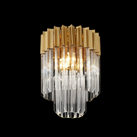 3 Light Flush Ceiling Light in Brass finish with Clear Sculpted Glass (1230GEN133A)