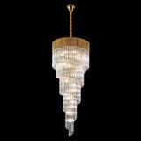 23 Light Ceiling Pendant in Brass finish with Clear Sculpted Glass (1230GEN29A)