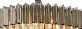 12 Light Ceiling Pendant in Polished Nickel finish with Clear Sculpted Glass (1230GEN37A)