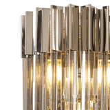3 Light Wall Light in Polished Nickel finish with Smoke Sculpted Glass (1230GEN67G)