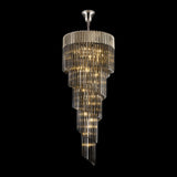 23 Light Ceiling Pendant in Polished Nickel finish with Smoked Sculpted Glass (1230GEN63G)