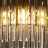 7 Light Flush Ceiling Light in Matt Black finish with Smoked Sculpted Glass (1230GEN57E)