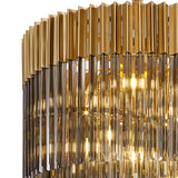 23 Light Ceiling Pendant in Brass finish with Smoked Sculpted Glass (1230GEN63B)