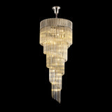 23 Light Ceiling Pendant in Polished Nickel finish with Cognac Sculpted Glass (1230GEN63F)
